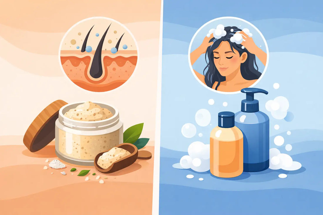 Scalp Scrub vs Shampoo: What Your Hair Needs