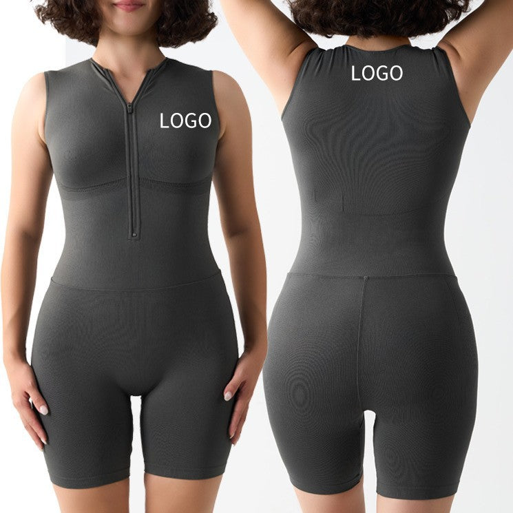 Tummy Control & Hip Lift Jumpsuit for Women – Short Sleeve Fitness Unitard, 50% OFF