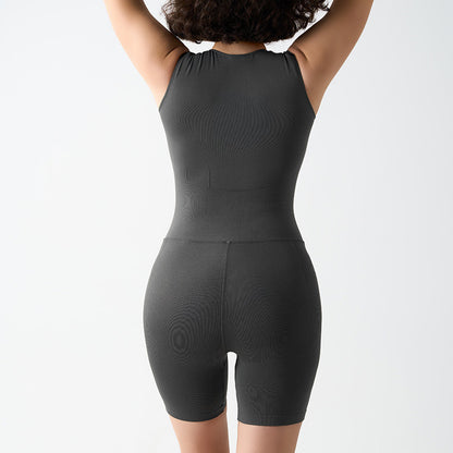 Tummy Control & Hip Lift Jumpsuit for Women – Short Sleeve Fitness Unitard, 50% OFF